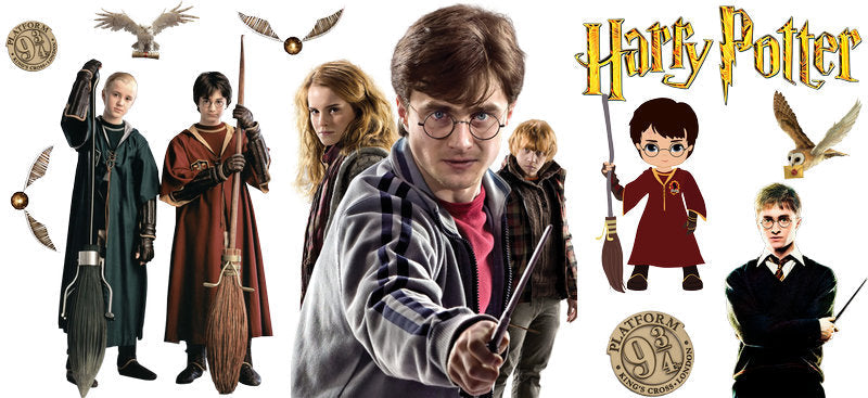 Harry Potter group scene UV DTF glass wrap decal KA-6001