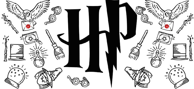 HP minimal logo UV DTF can wrap decal KA-6003