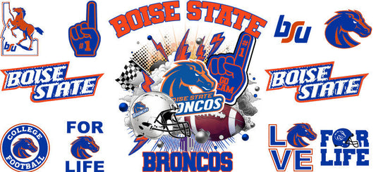 Boise State Broncos NCAA Football UV DTF Can Glass Wrap KA-6010