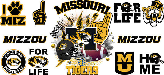 Missouri Tigers NCAA College Football UV DTF Wrap Sticker KA-6018