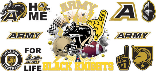 Army Black Knights Football UV DTF Tumbler Wrap Sticker KA-6025