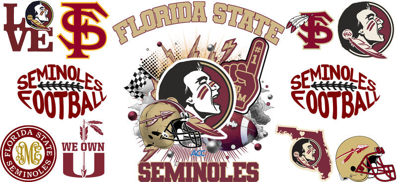 Florida State Seminoles Football Cup Wrap Sticker KA-6028