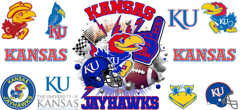 Kansas Jayhawks NCAA Football Libbey Glass Wrap KA-6029
