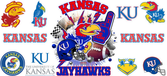 Kansas Jayhawks NCAA Football Libbey Glass Wrap KA-6029