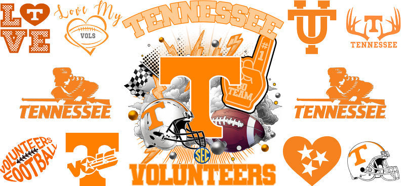 Tennessee Volunteers College Football Glass Cup Decal KA-6031