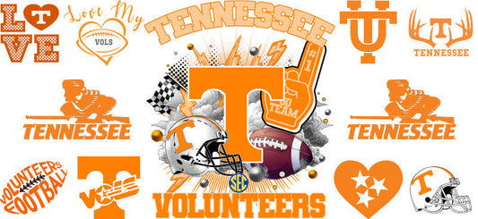 Tennessee Volunteers College Football Glass Cup Decal KA-6031