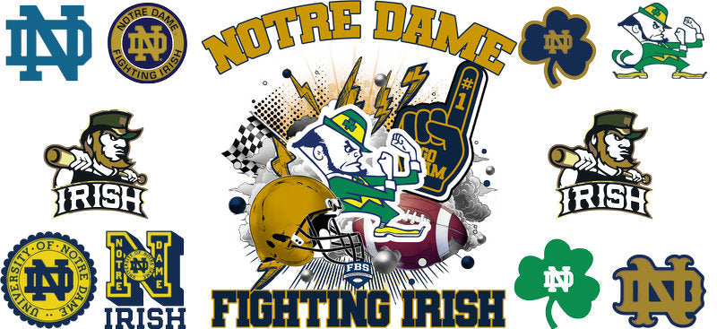 Notre Dame Fighting Irish NCAA Football Cup Wrap Decal KA-6034