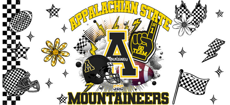 Appalachian State Mountaineers Football Glass Wrap Sticker KA-6042