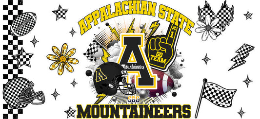 Appalachian State Mountaineers Football Glass Wrap Sticker KA-6042