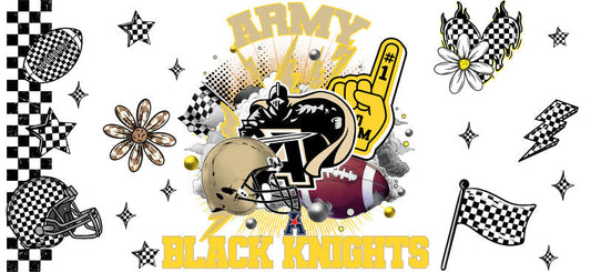 Army Knights Football Cup Wrap Decal for Glass Tumblers KA-6047