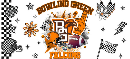 Bowling Green Falcons Football Cup Wrap for Libbey Glass KA-6055