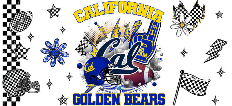 California Golden Bears Football Libbey Glass Sticker KA-6058