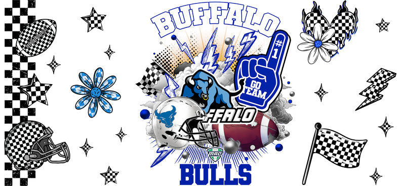 Buffalo Bulls NCAA Football Glass Cup Sticker KA-6064