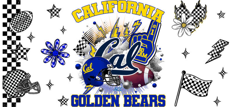 California Golden Bears Football Libbey Glass Cup Decal KA-6066