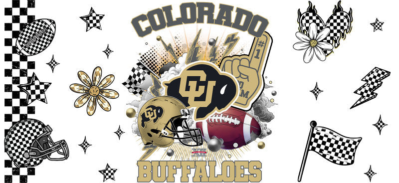 Colorado Buffaloes Football Libbey Glass Decal KA-6072
