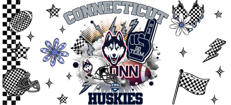 Connecticut Huskies College Football UV DTF Sticker KA-6074