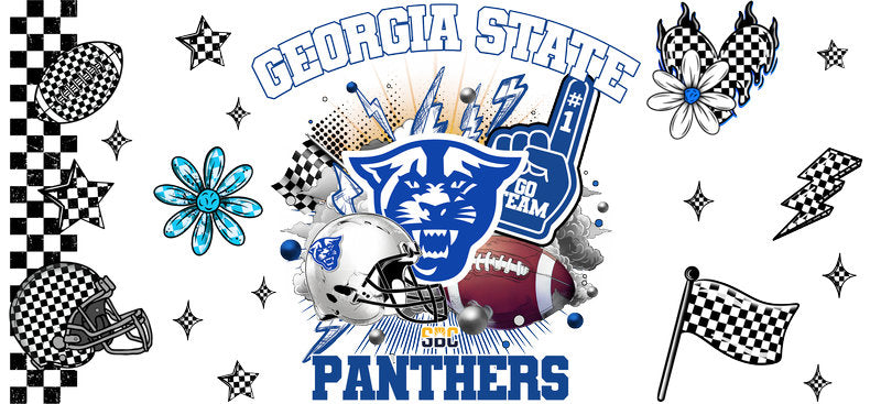 Georgia State Panthers Football Cup Wrap for Tumblers KA-6084