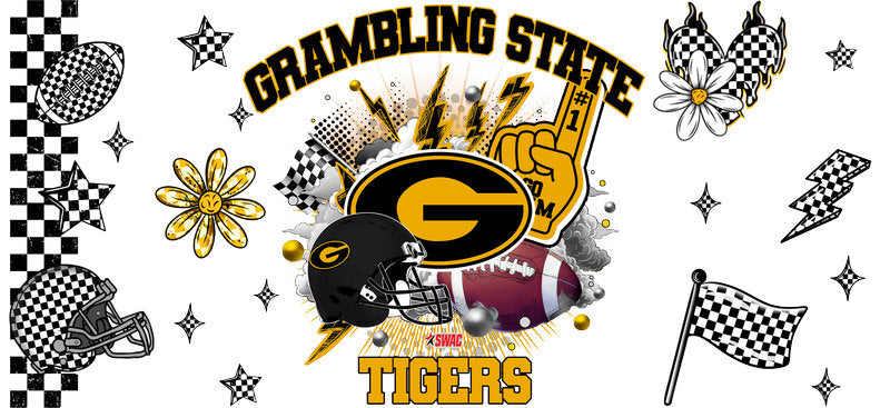 Grambling State Tigers Football Glass Cup Sticker KA-6087
