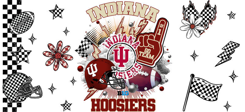 Indiana Hoosiers NCAA Football Tumbler Sticker KA-6091