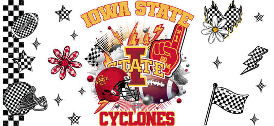 Iowa State Cyclones NCAA Football Libbey Glass Sticker KA-6094