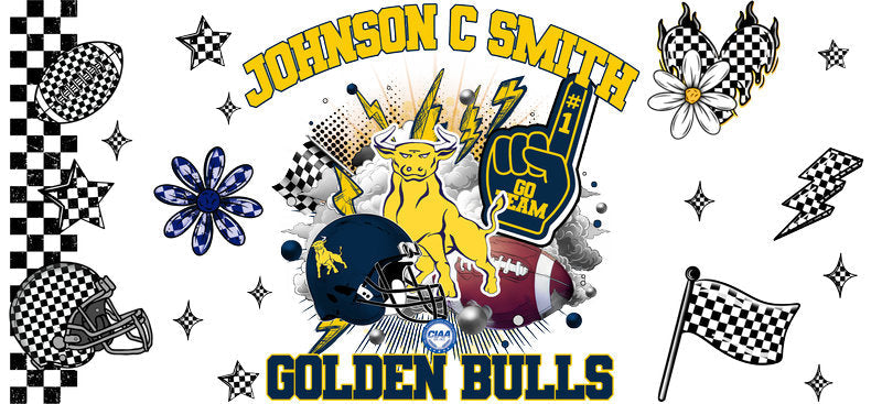 Johnson C Smith Golden Bulls NCAA Football Sticker KA-6097