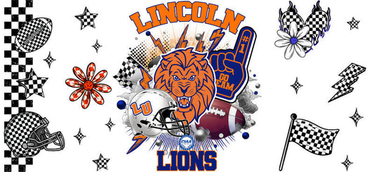 Lincoln Lions Football Libbey Glass Cup Decal KA-6102