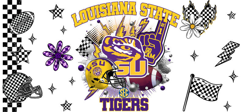 LSU Tigers NCAA Football Libbey Glass Decal KA-6106