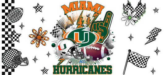Miami Hurricanes College Football UV DTF Wrap KA-6110