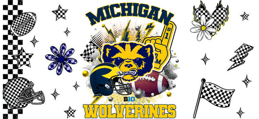 Michigan Wolverines NCAA Football Cup Wrap Decal KA-6112