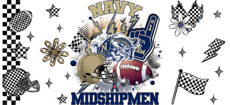 Navy Midshipmen College Football UV DTF Wrap KA-6116