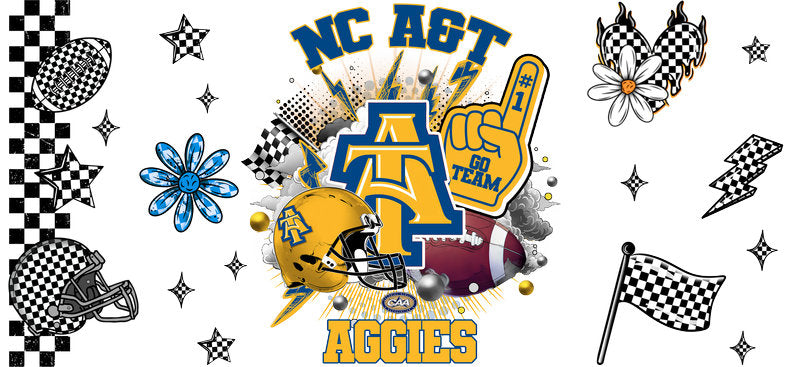 NC A&T Aggies Football Tumbler Sticker KA-6120