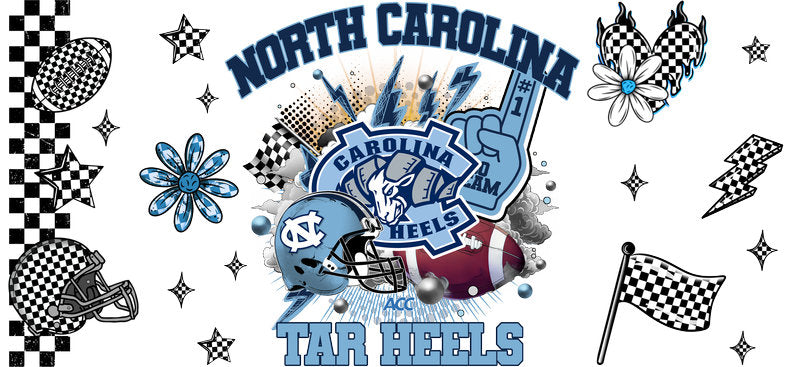 North Carolina Tar Heels NCAA Football Glass Wrap KA-6121