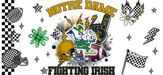 Notre Dame Fighting Irish Football Libbey Glass Decal KA-6123