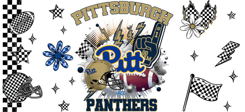 Pittsburgh Panthers Football Glass Cup Wrap KA-6132