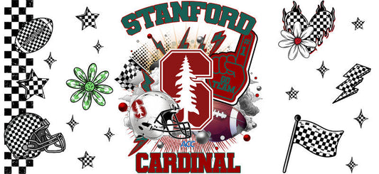 Stanford Cardinal Football Libbey Glass Sticker KA-6141