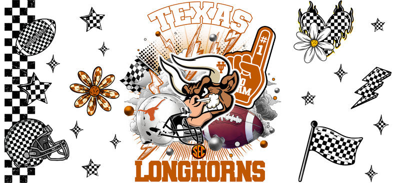 Texas Longhorns Football Tumbler Sticker KA-6147