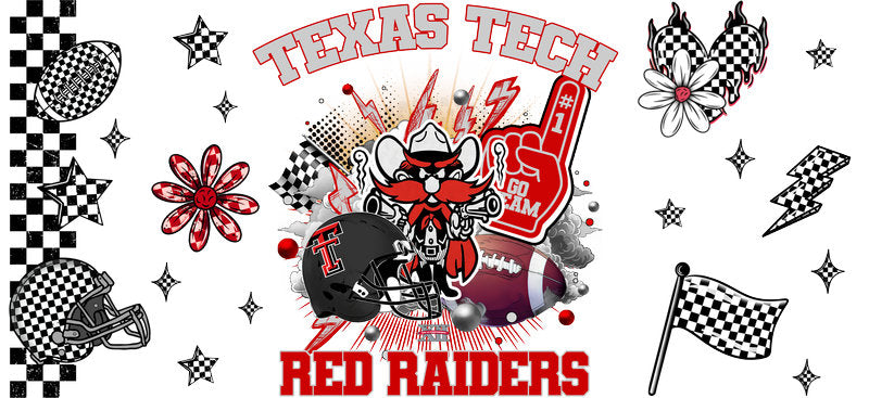 Texas Tech Red Raiders Football Libbey Glass Sticker KA-6150