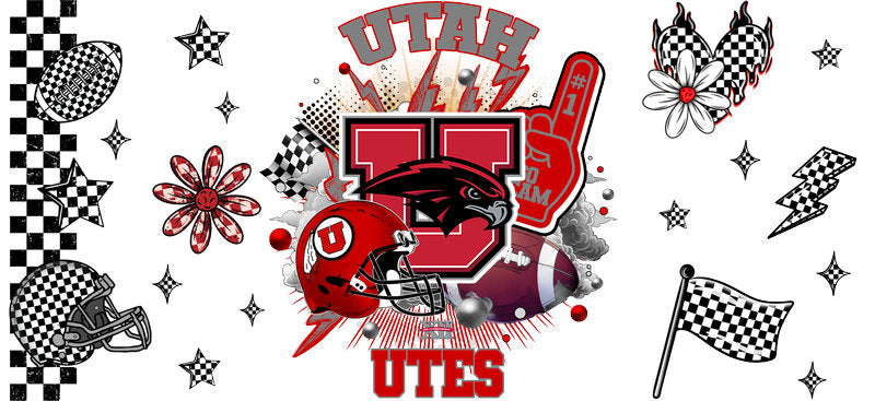 Utah Utes College Football UV DTF Wrap KA-6155