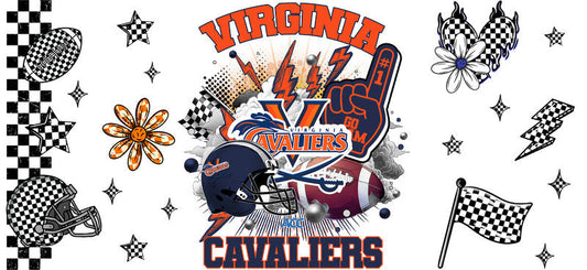 Virginia Cavaliers NCAA Football Glass Cup Decal KA-6160