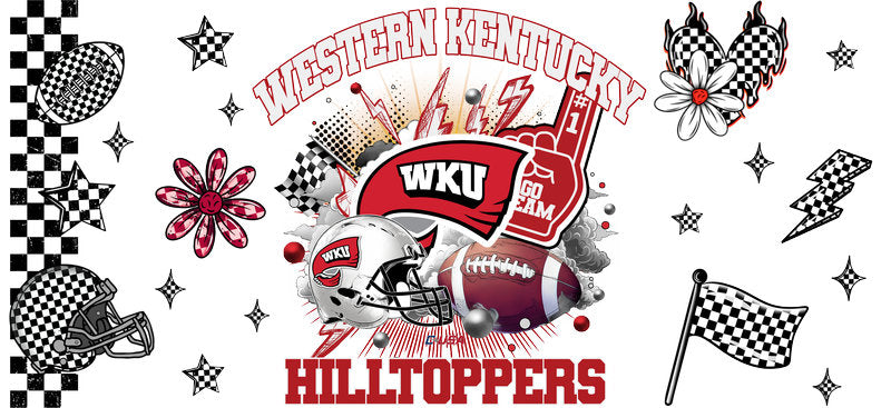 Western Kentucky Hilltoppers Football Tumbler Sticker KA-6165
