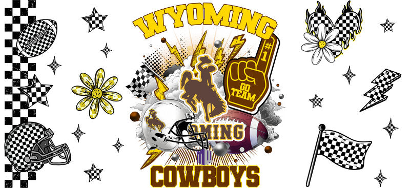 Wyoming Cowboys College Football UV DTF Cup Wrap KA-6167