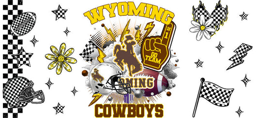 Wyoming Cowboys College Football UV DTF Cup Wrap KA-6167