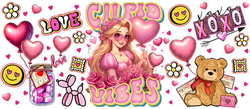 Disney Princess Aurora Valentine Love UV DTF Cup Wrap KA-6173