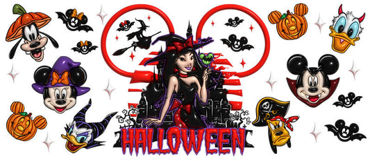 Disney Princess Gothic Halloween UV DTF Cup Wrap KA-6179