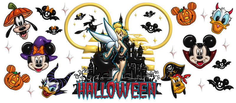 Disney Princess Moonlight Halloween UV DTF Glass Can Wrap KA-6185