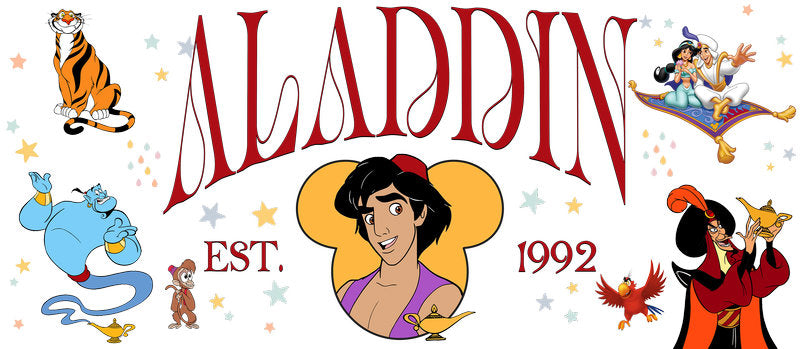 Disney Princess Aladdin Jasmine UV DTF Glass Wrap KA-6210