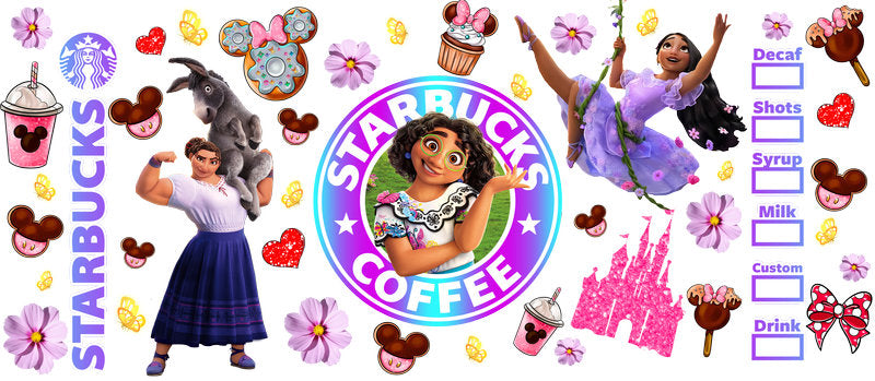 Disney Princess Coffee Vibes UV DTF Cup Wrap KA-6215