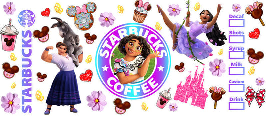Disney Princess Coffee Vibes UV DTF Cup Wrap KA-6215
