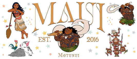 Disney Princess Moana Maui UV DTF Cup Wrap KA-6235