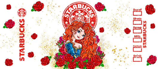 Disney Princess Merida Starbucks UV DTF Glass Wrap KA-6244